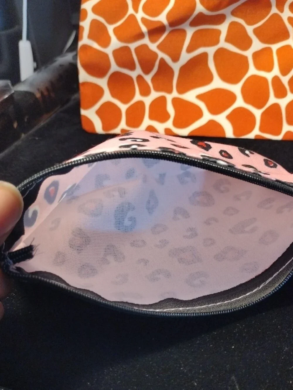 Pink Leopard Print Zip Pouch - Women's Accessory